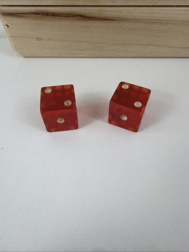 Vintage red translucent dice - vintage,