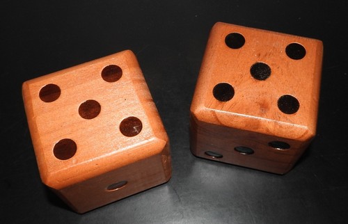 Pair jumbo wooden - , dice
